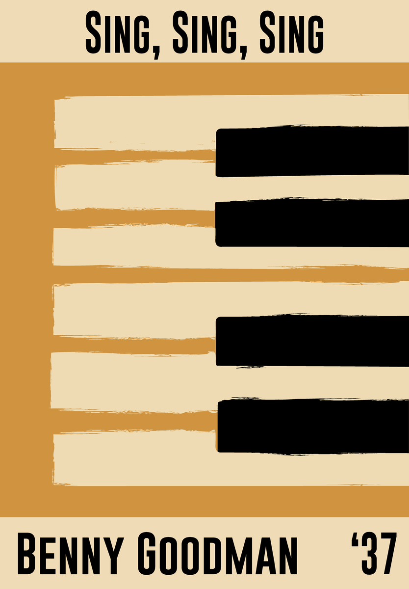 Jazz Piano Print - Benny Goodman