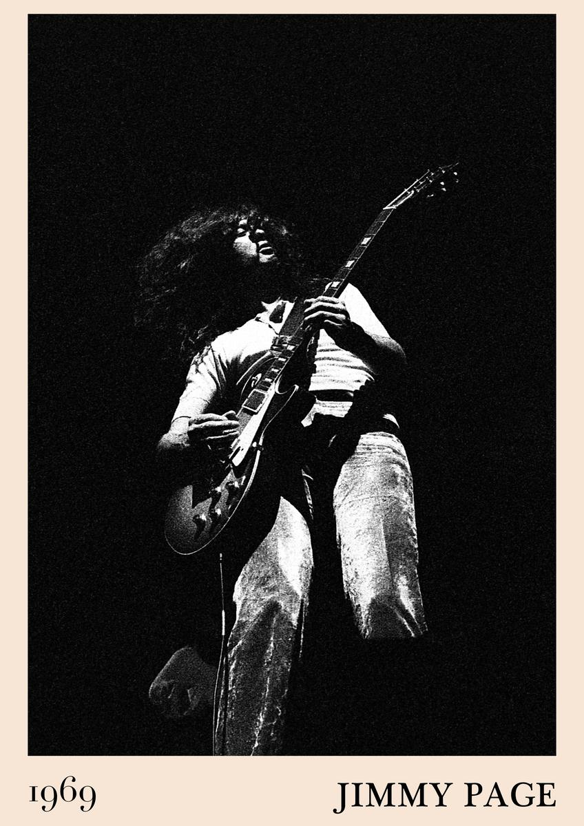 Jimmy Page Retro Rock Concert Poster product image