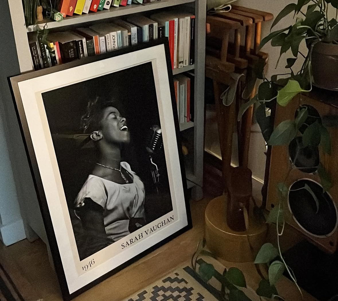 Framed poster of Sarah Vaughan