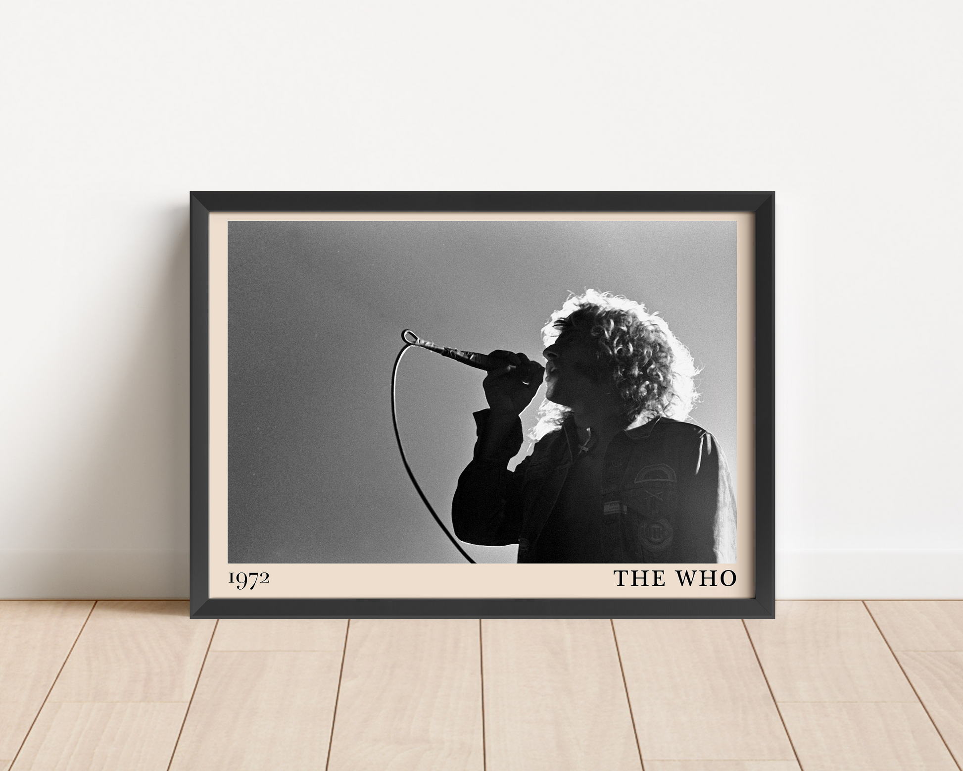 Iconic image of rock band The Who performing, captured by Heinrich Klaffs and transformed into vintage-inspired wall decor