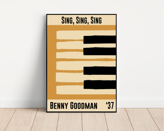 Jazz Piano Print - Benny Goodman
