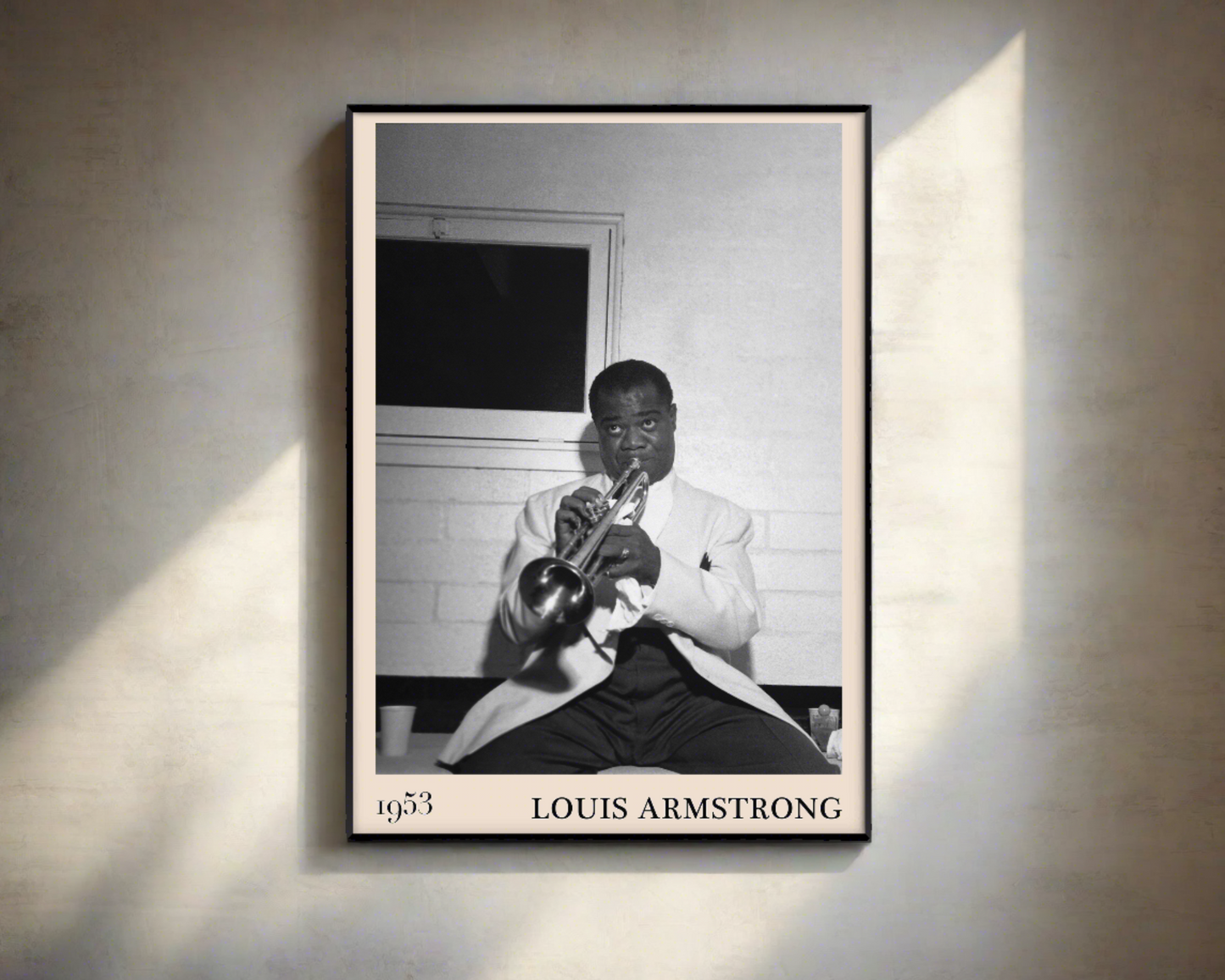 Louis Armstrong Portrait Jazz Concert Poster