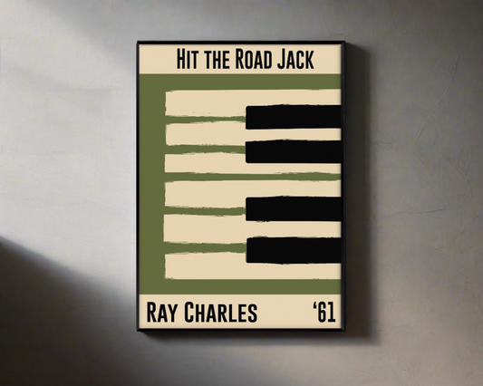 Jazz Piano Poster - Ray Charles