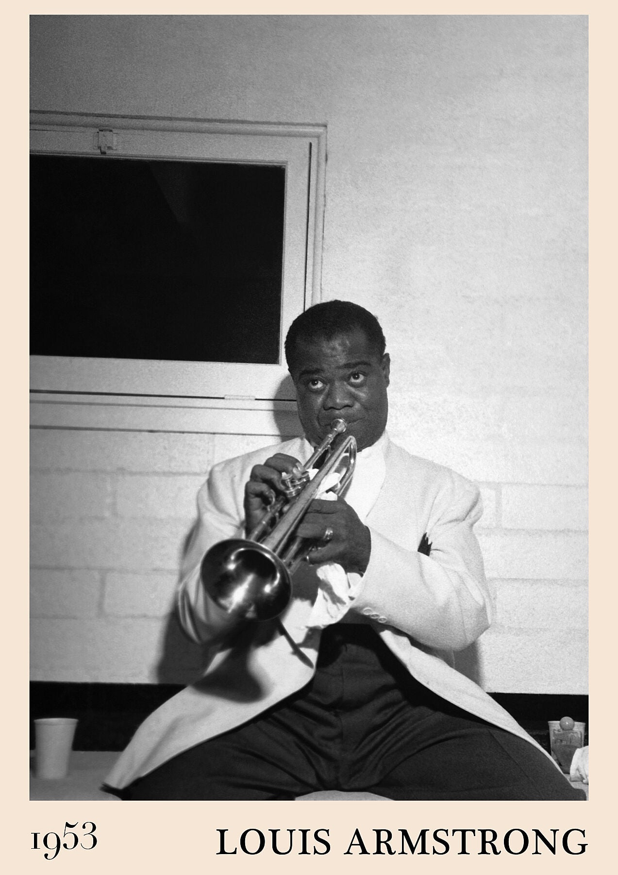 Louis Armstrong Jazz Poster 