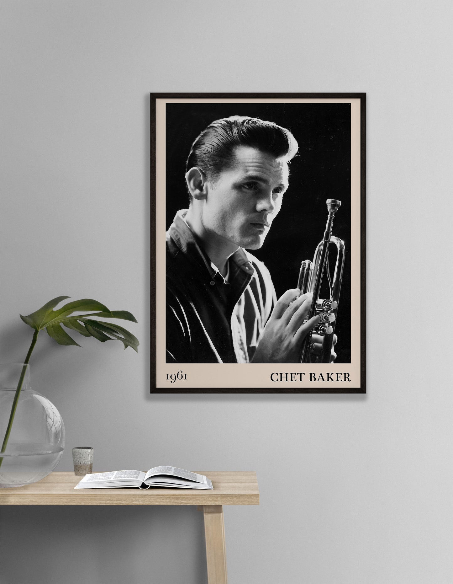 Office framed poster of A3 Chet Baker