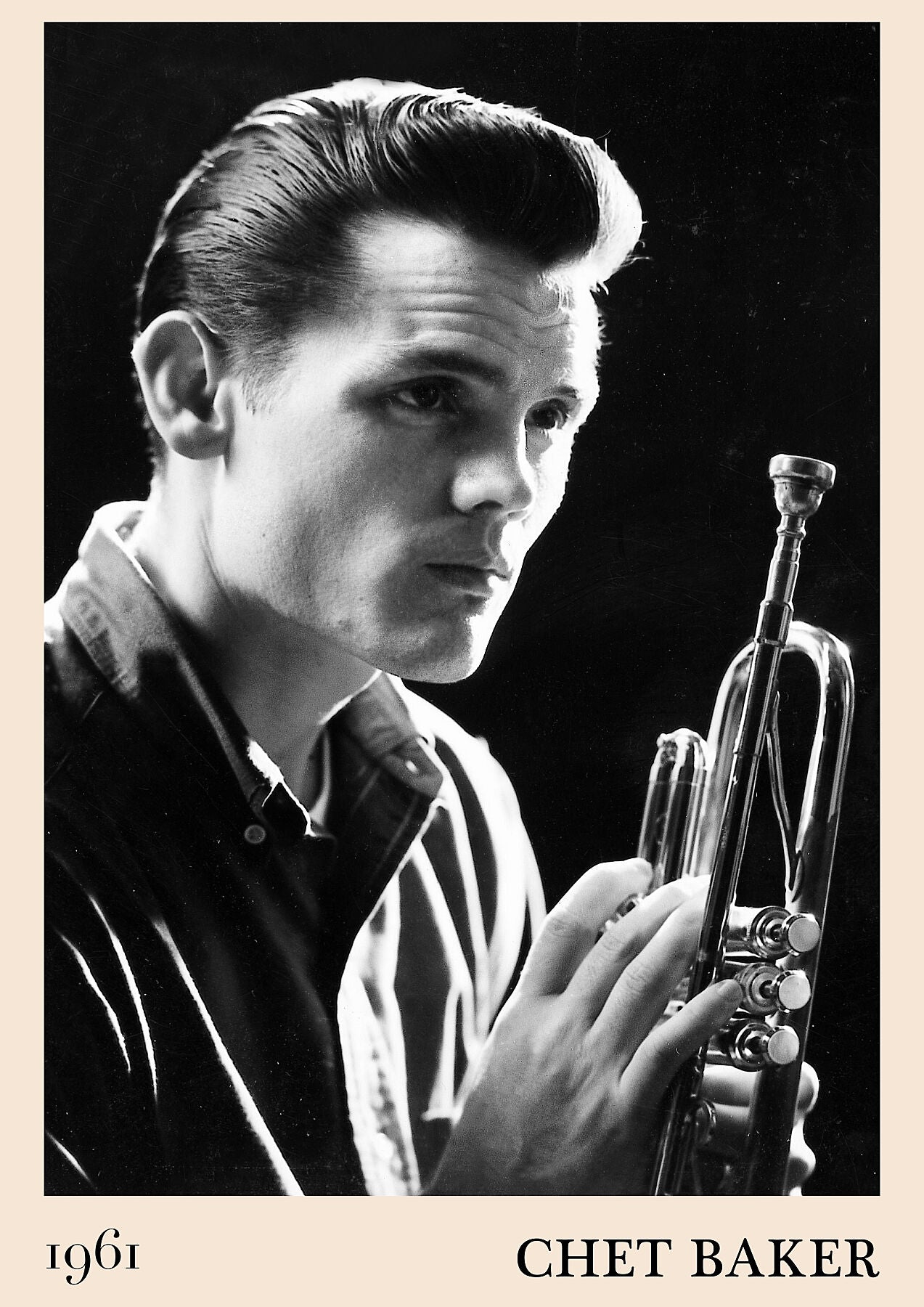Chet Baker Retro Jazz Poster 