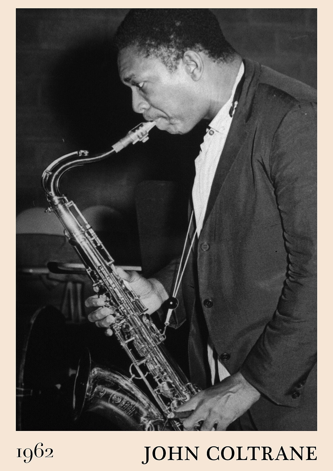 John Coltrane Retro Jazz Print